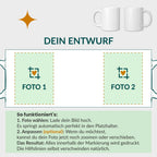 Design-Vorlage für dieFototasse im Hochformat ohne Text – Grosse Nova Editor Ansicht