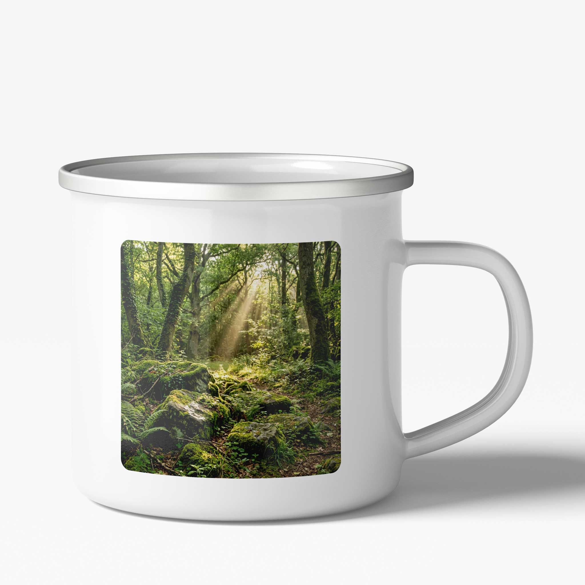 Emaille Fototasse mit einem Foto im Format 1:1.